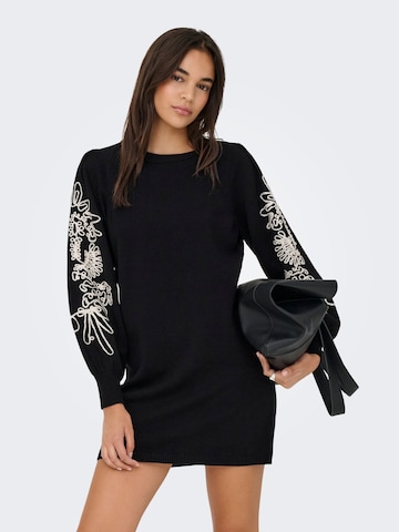 ONLY Gebreide jurk 'ONLMagnolia' in Zwart: voorkant