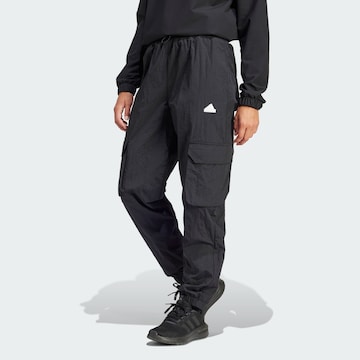 ADIDAS SPORTSWEAR Tapered Sporthose ' City Escape ' in Schwarz: predná strana