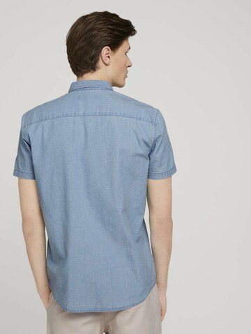 TOM TAILOR DENIM Comfort fit Overhemd in Blauw