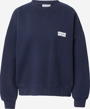 Bluză de molton 'PLIZZY' de la AMERICAN VINTAGE pe albastru: față