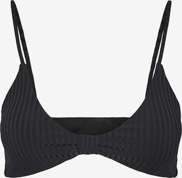 Top per bikini di PIECES in nero: frontale