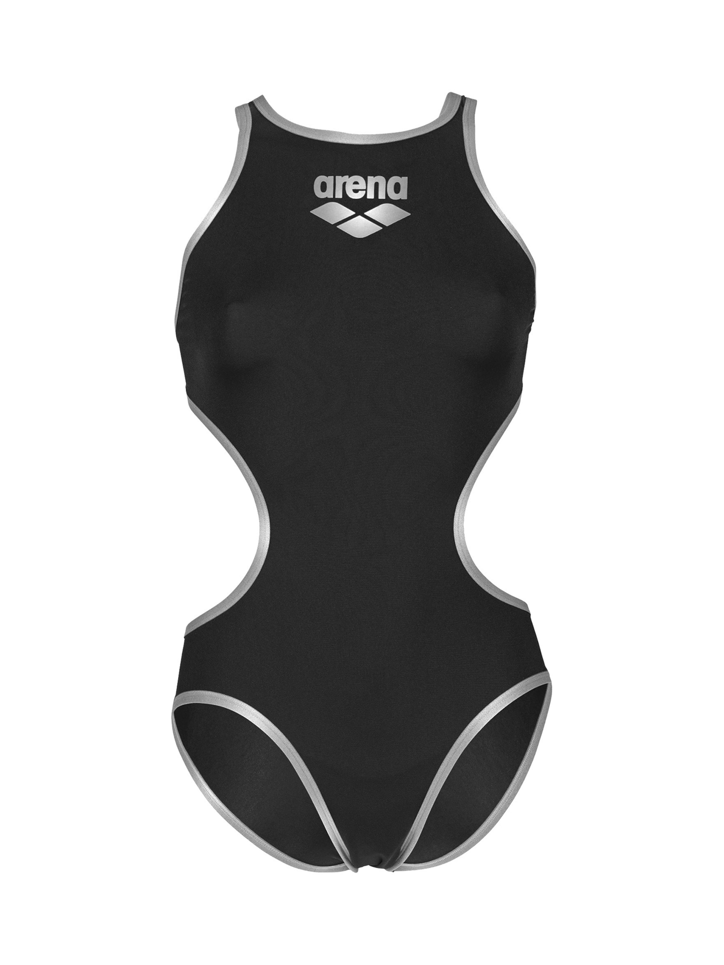 ARENA Bustier Badedragt 'ONE BIGLOGO' i sort: forside