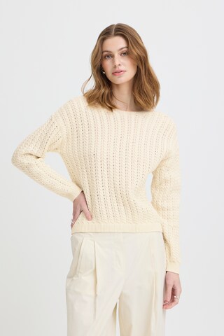 ICHI Pullover 'HBESIANE LS2' in Beige: Vorderseite