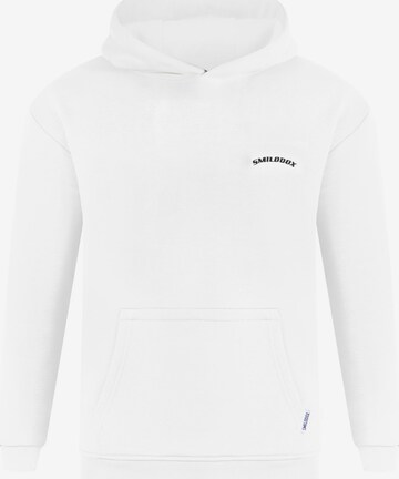 Smilodox Sweatshirt 'Jerrick' in Wit: voorkant