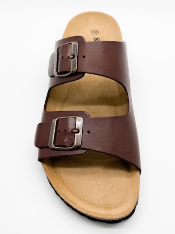 thies Mules 'Eco Leather Sandal' in Brown