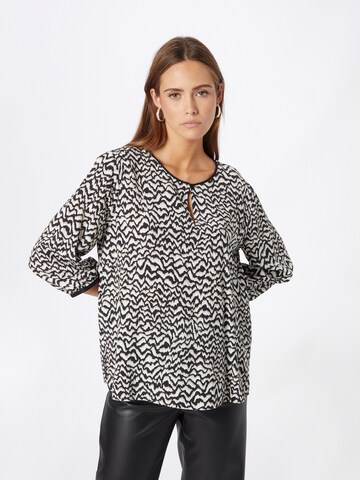 comma casual identity Blouse in Beige: voorkant