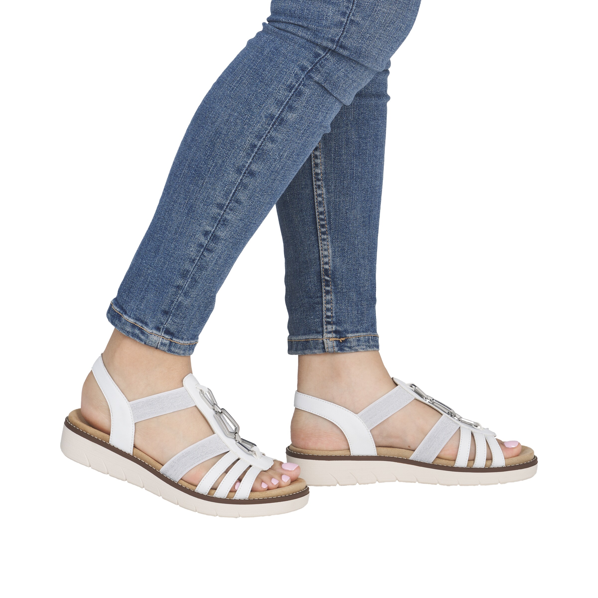 Sandalo con cinturino 'D2041' di REMONTE in bianco