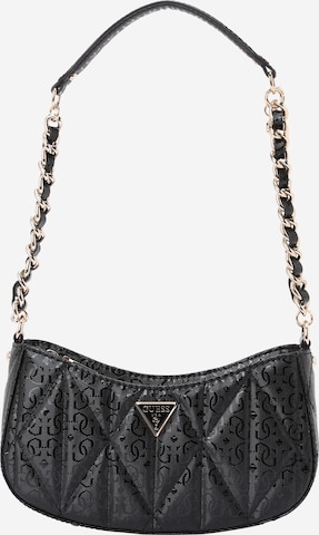 GUESS Olkalaukku 'ALDINA TOP ZIP SHOULDER BAG' värissä musta: etupuoli