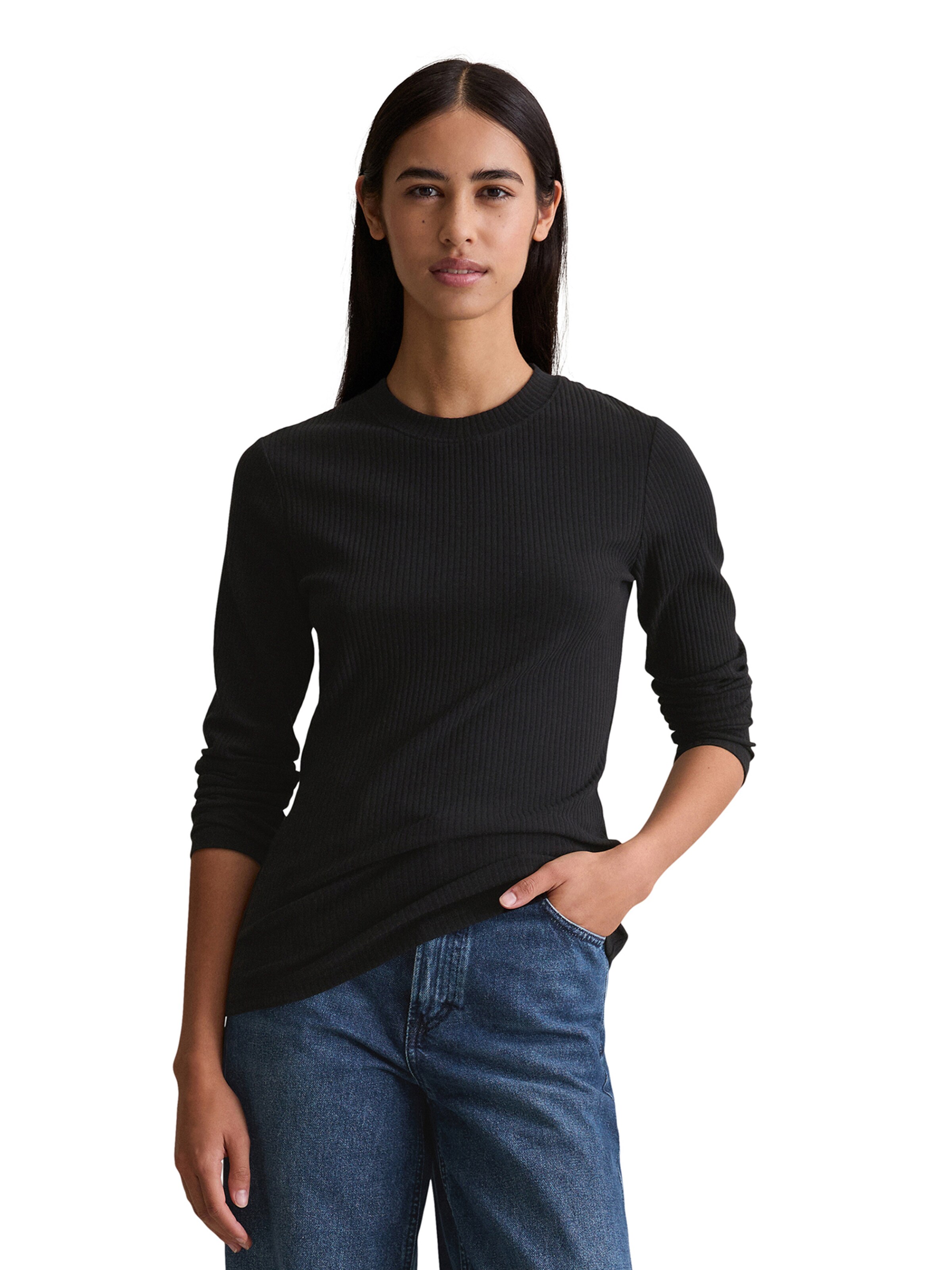 Tricou de la Marc O'Polo DENIM pe negru: față