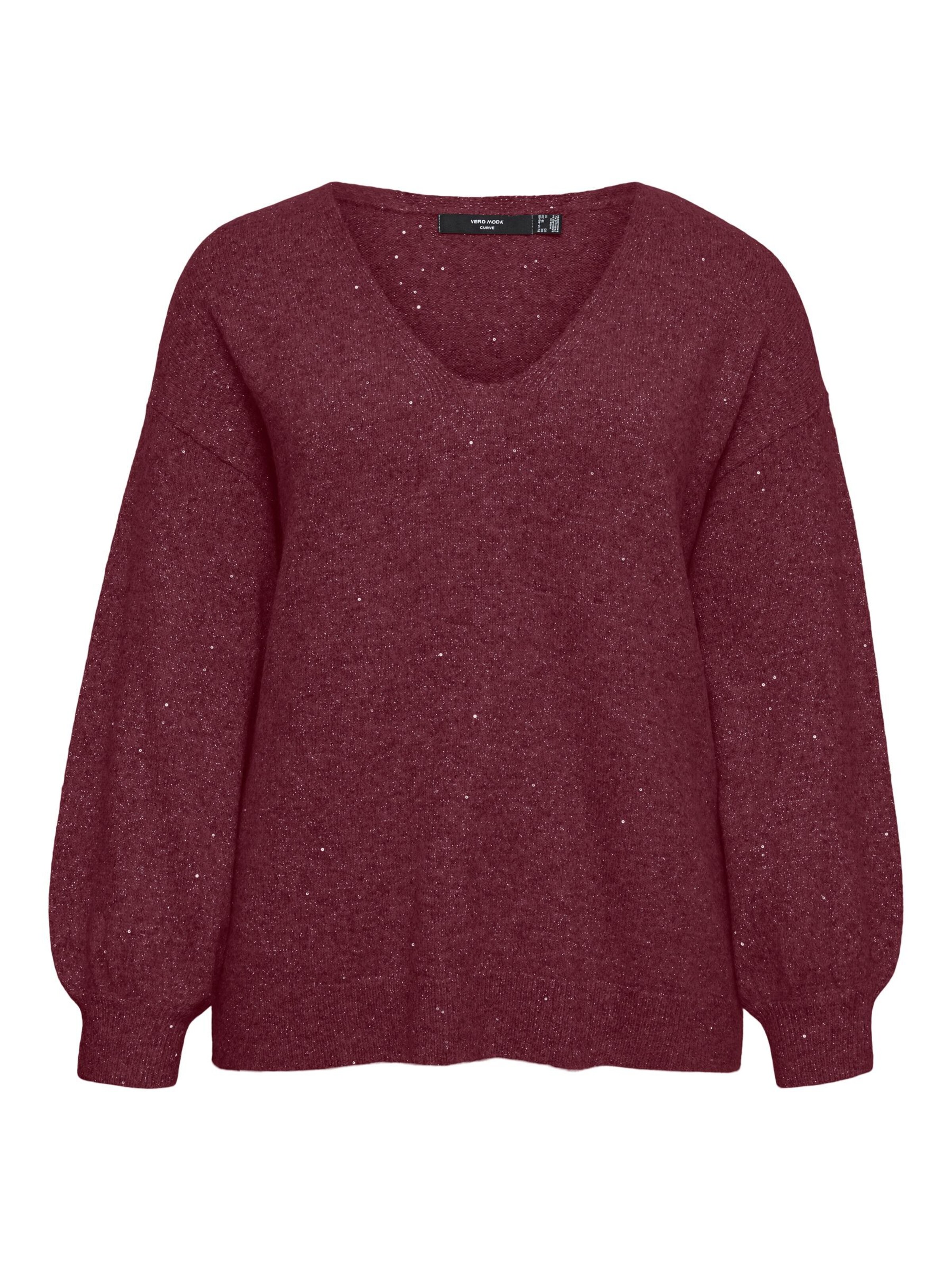Vero Moda Curve Pullover 'DEMI ' in XL in burgunder, Produktansicht