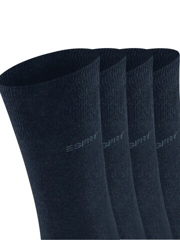 ESPRIT Socken 'Solid 4-Pack'‌‌‌‌‌‌‌‌‌ in Blau