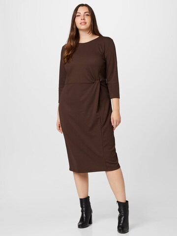 SAMOON Dress in Brown: front