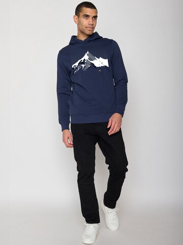 Sweat-shirt 'Nature Mountain Ski' GREENBOMB en bleu