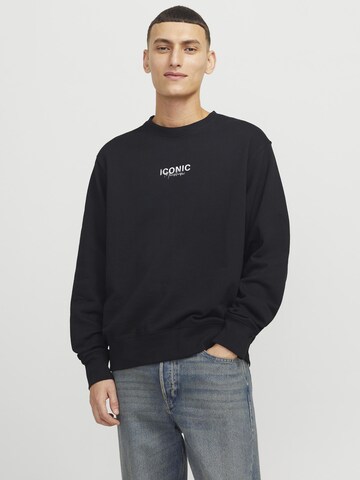 JACK & JONES Sweatshirt i sort: forside