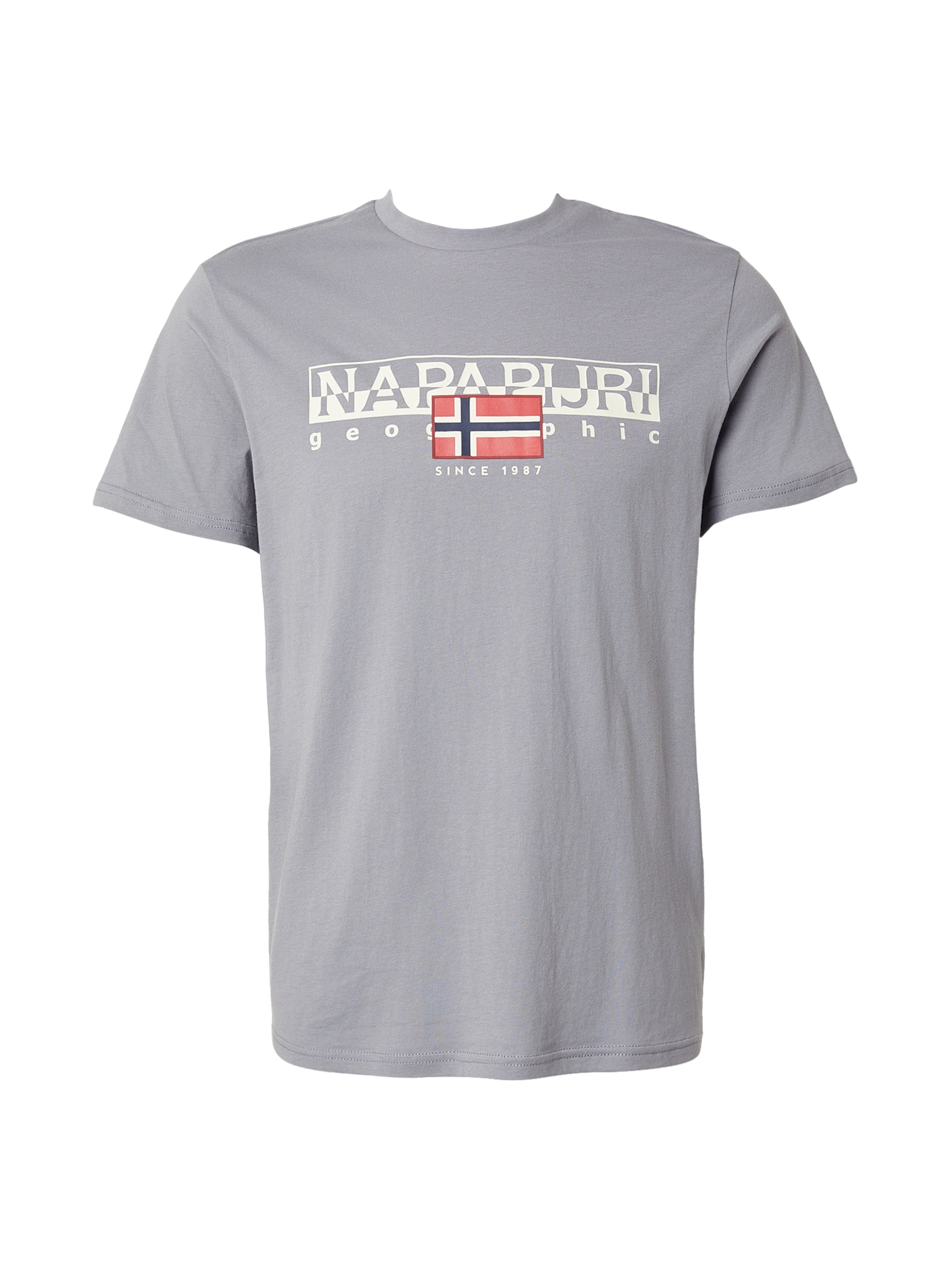 NAPAPIJRI Póló 'S-AYLMER' - szürke: elől