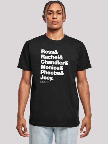 F4NT4STIC Shirt 'Friends First Names' in Zwart: voorkant