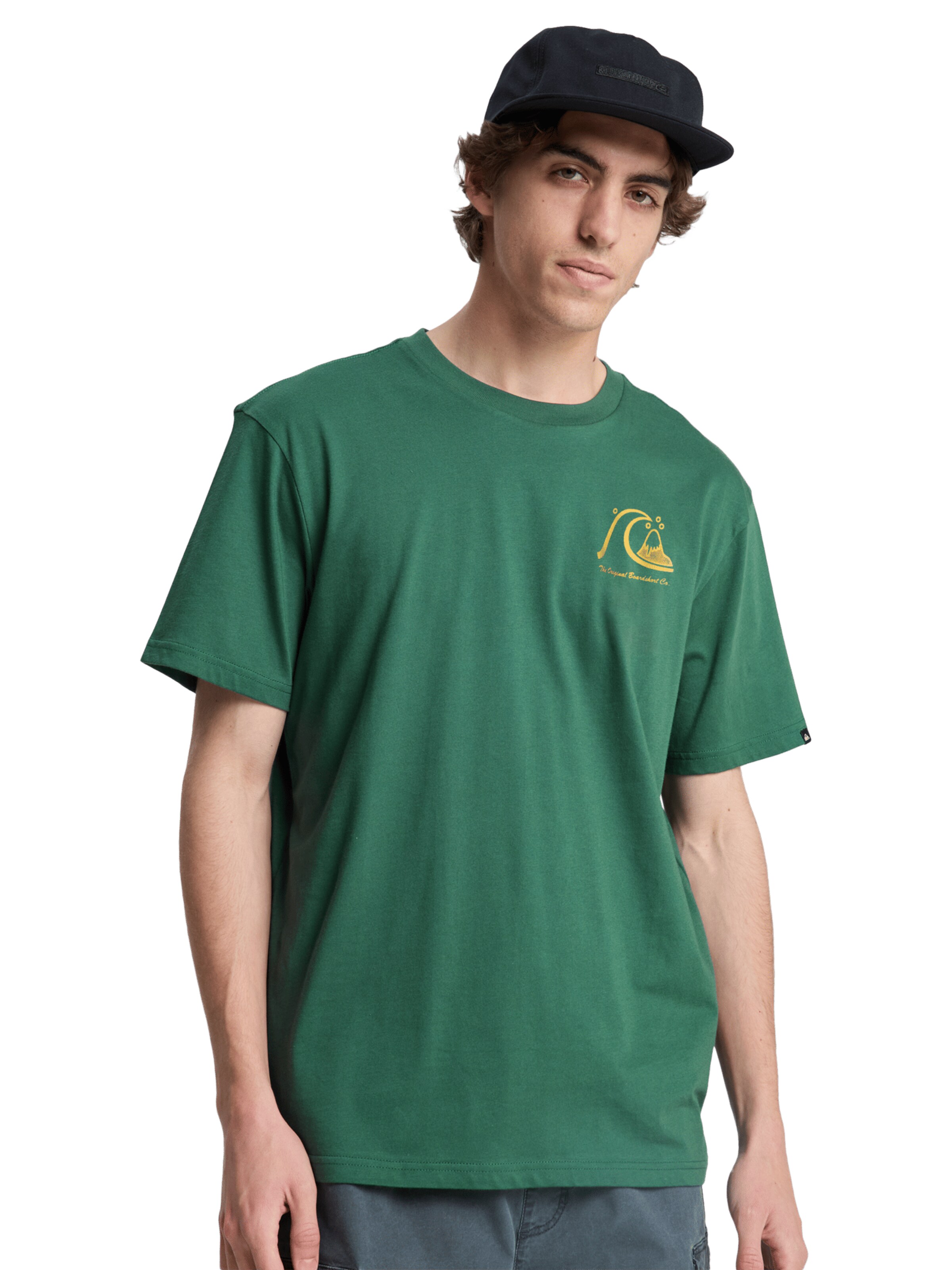 QUIKSILVER T-Shirt 'Evo Original' in Grün: Vorderseite