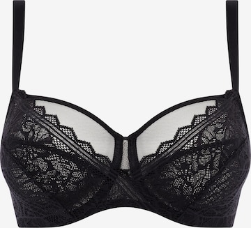 Chantelle Minimizer BH 'Floral Touch' in Zwart: voorkant