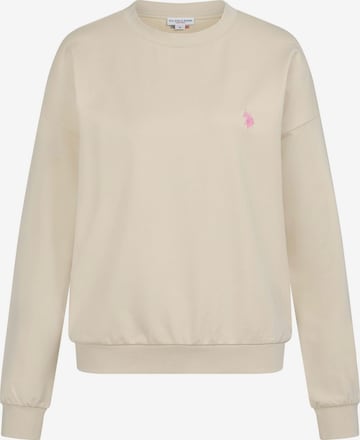 U.S. POLO ASSN. Sweatshirt in Beige: voorkant