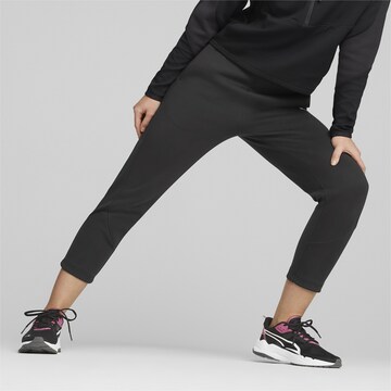 PUMA Slimfit Sportbroek 'EVOSTRIPE' in Zwart