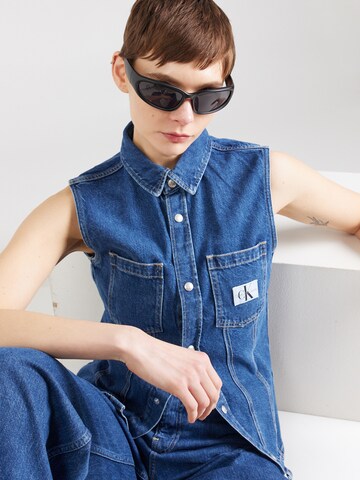 Calvin Klein Jeans Blouse 'LEAN' in Blue