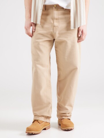Carhartt WIP - Loosefit Pantalón 'Landon' en marrón: frente