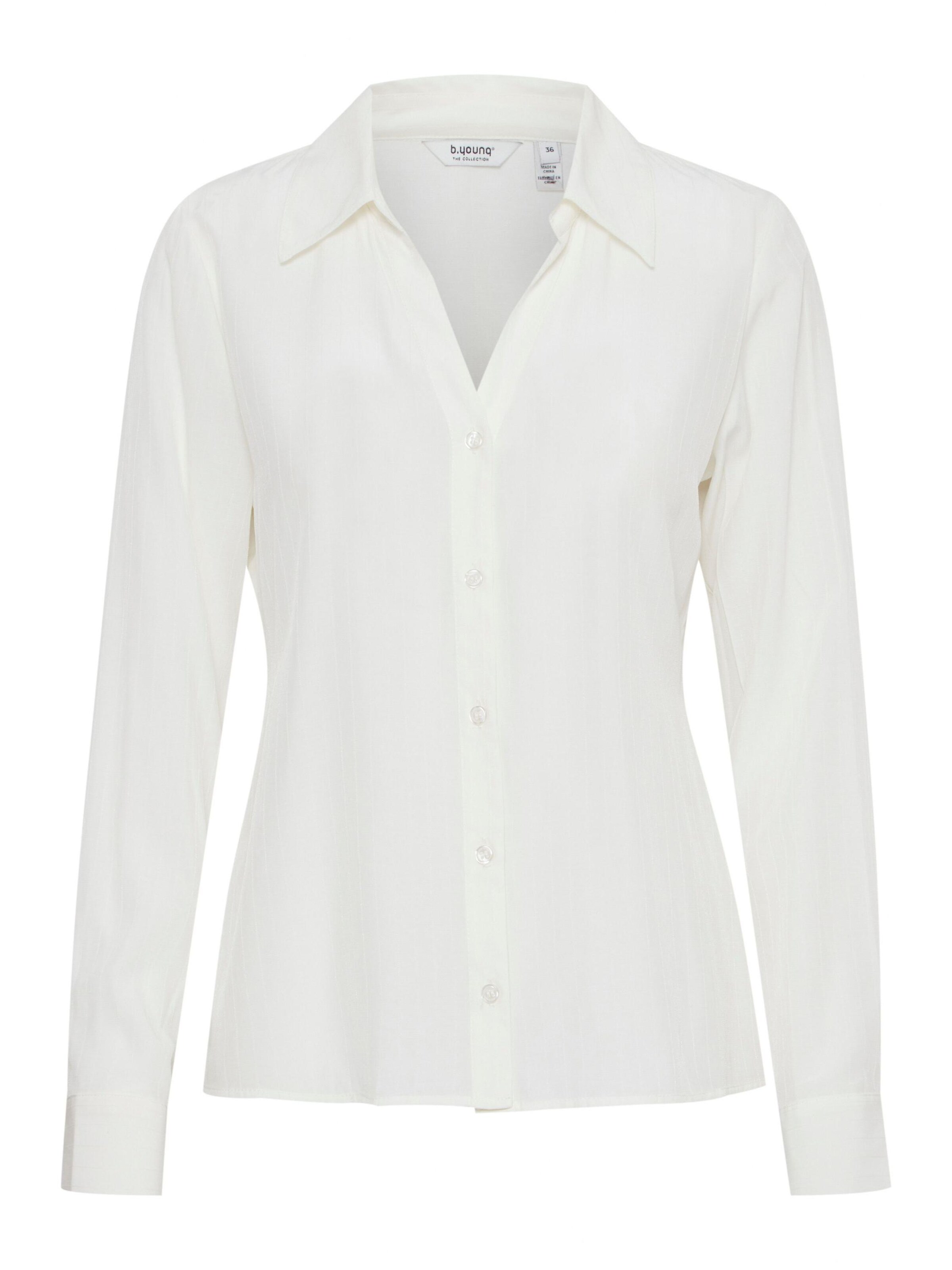 b.young Blouse 'Hubba' in Wit: voorkant