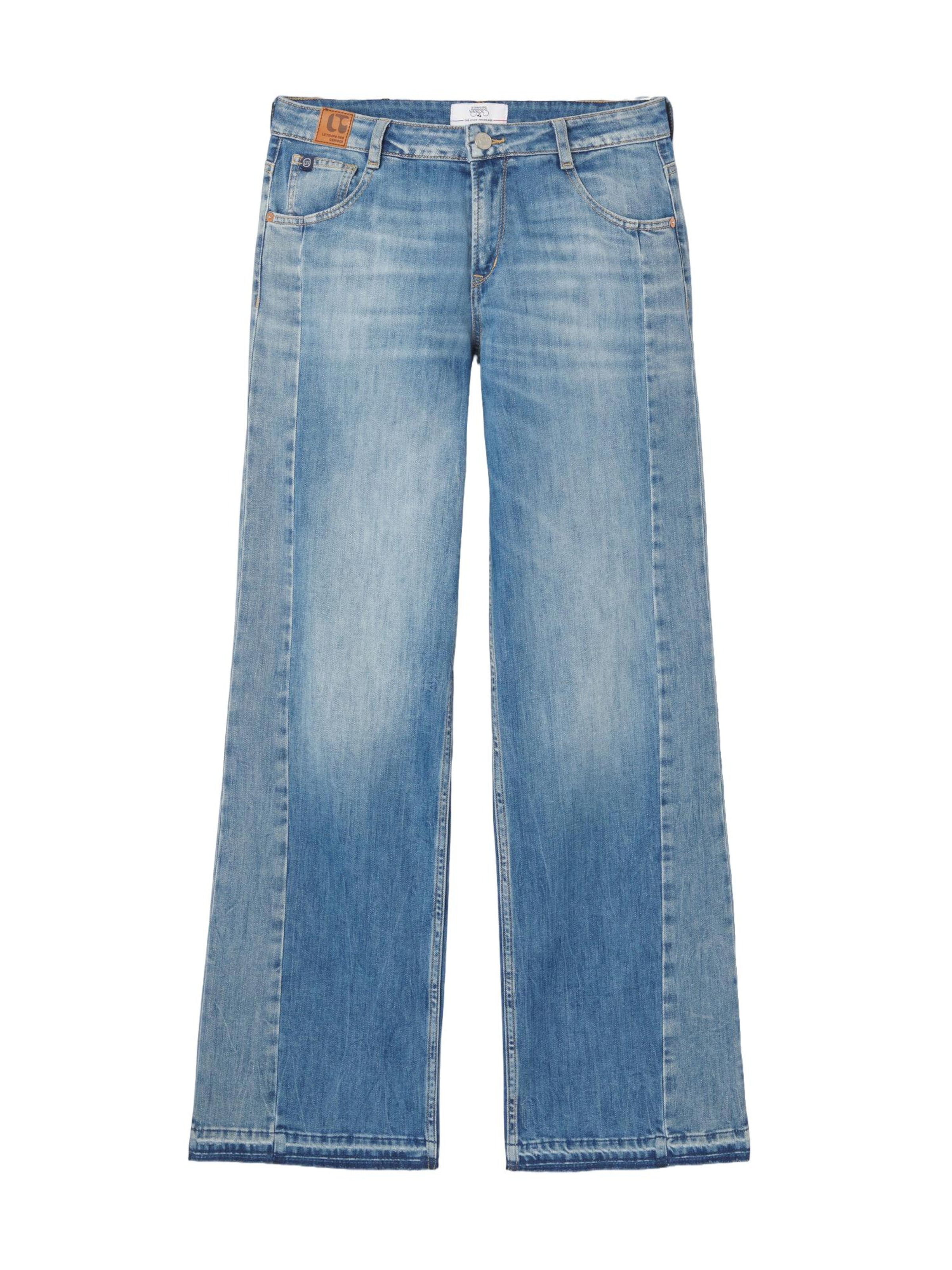 Wide Leg Jean Le Temps Des Cerises en bleu : devant