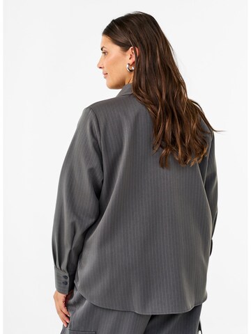 Zizzi Traditional shirt in Grey