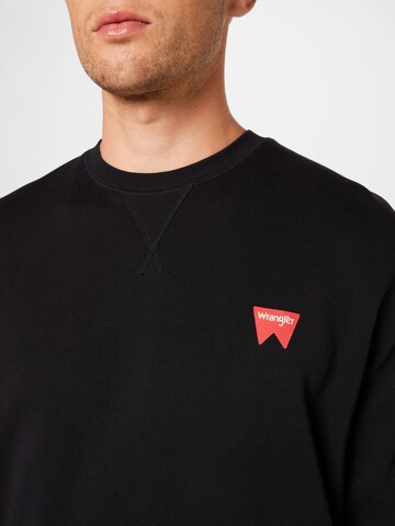 WRANGLER Sweatshirt 'Sign off' in Zwart