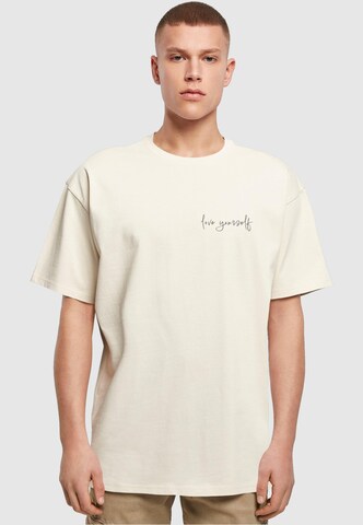 Merchcode Shirt 'Love Yourself' in Beige: voorkant