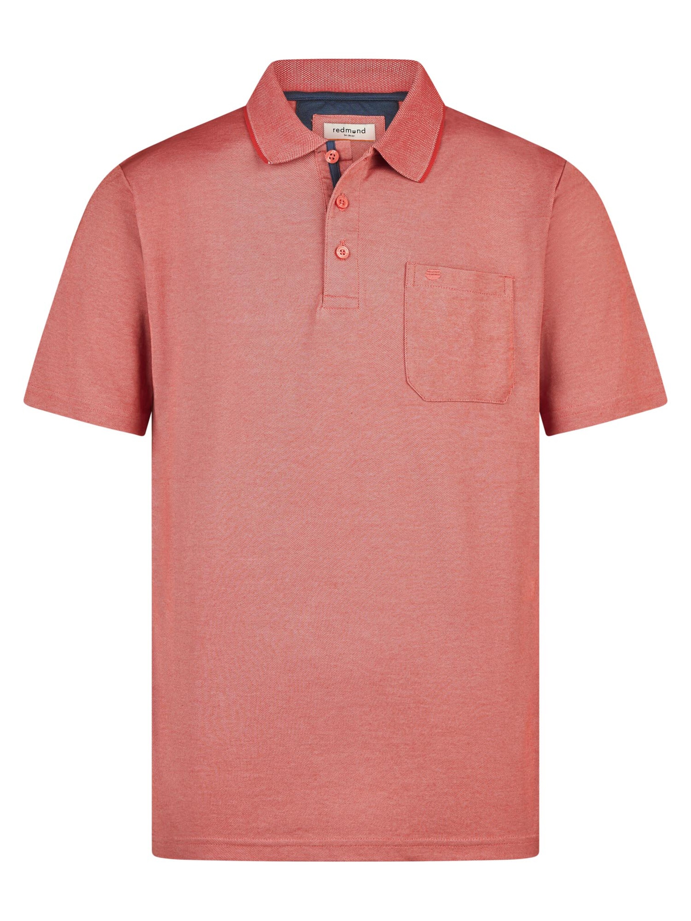redmond Shirt 'Basic'‌‌‌‌‌ in Rot: Vorderseite