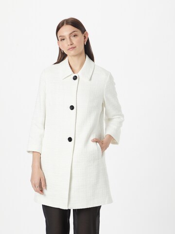 COMMA Between-Seasons Coat in White: front