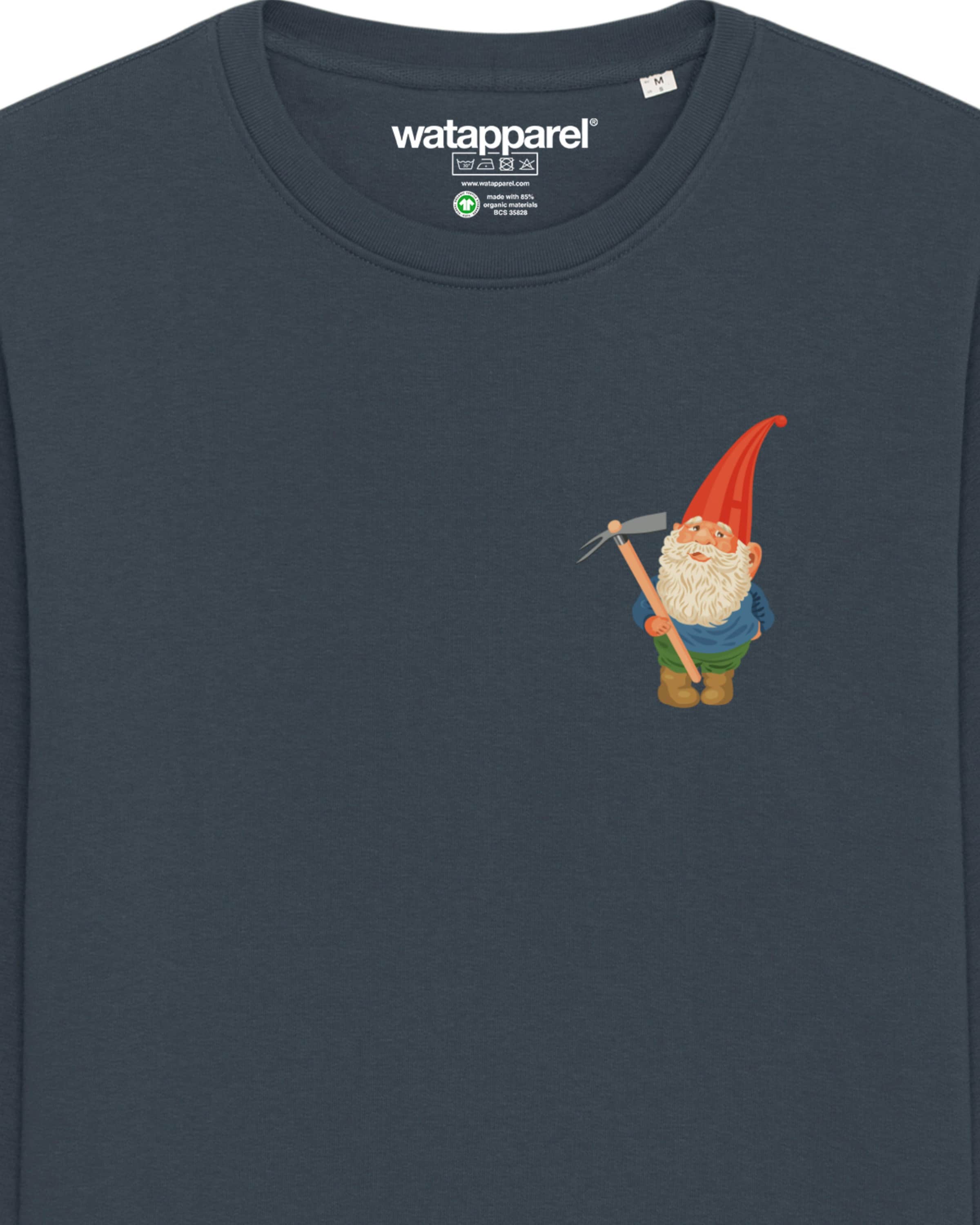 Felpa ' Gartenzwerg ' di Watapparel in grigio