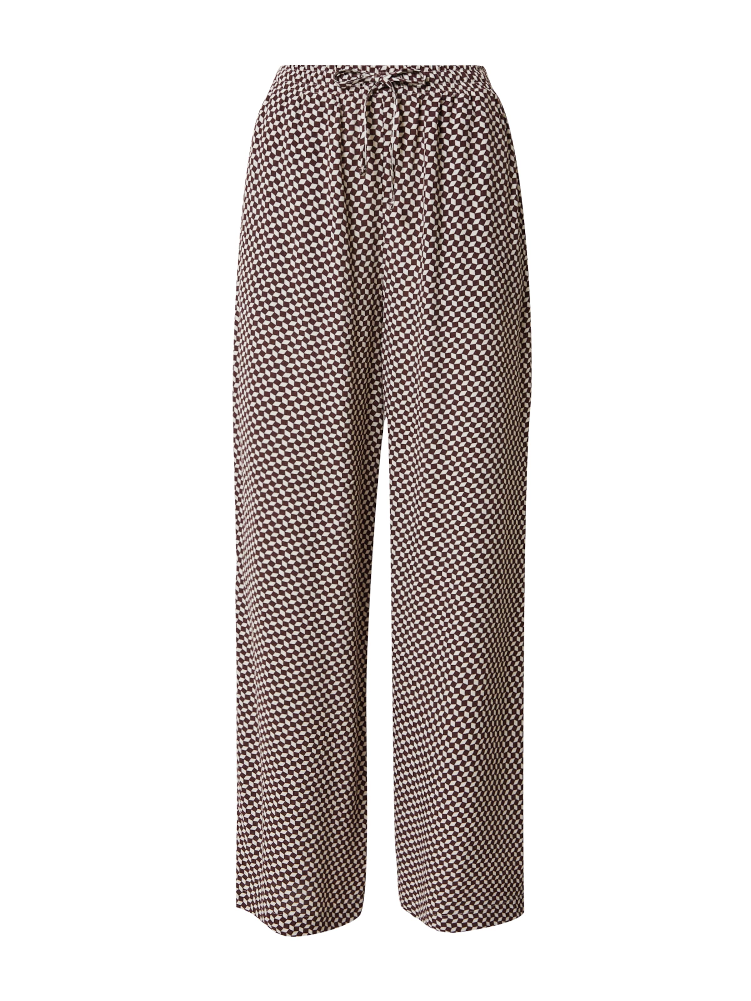 Pantalon 'Leila' A LOT LESS en marron : devant