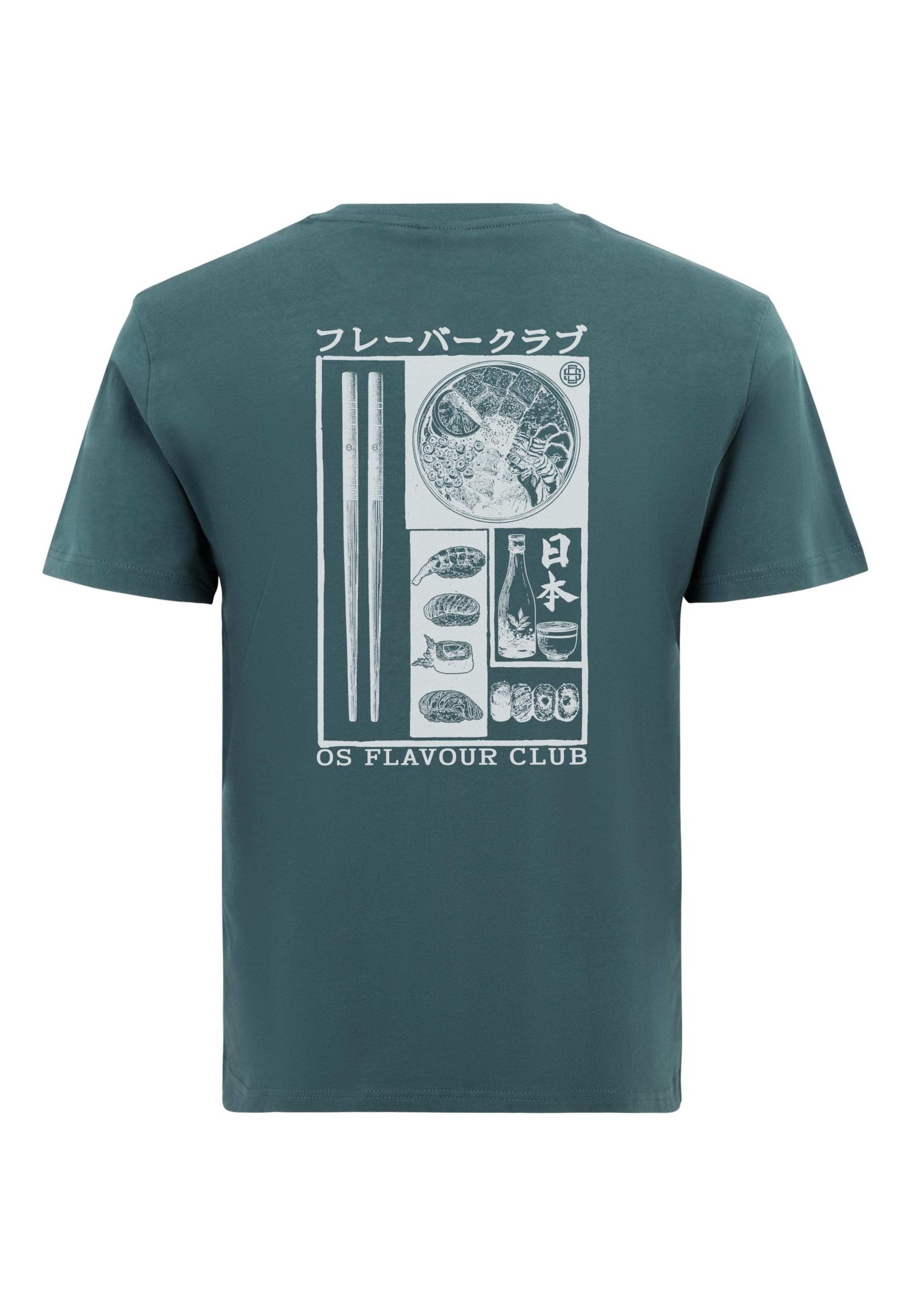 Oldskull Shirt 'Asian Flavour Club Umami Graphic' in Blue: front