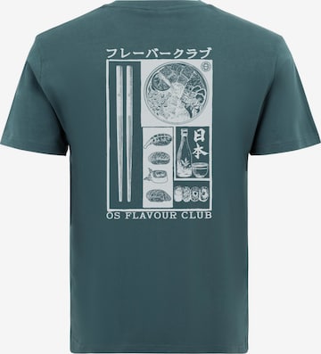 Oldskull T-Shirt 'Asian Flavour Club Umami Graphic' in Blau: Vorderseite