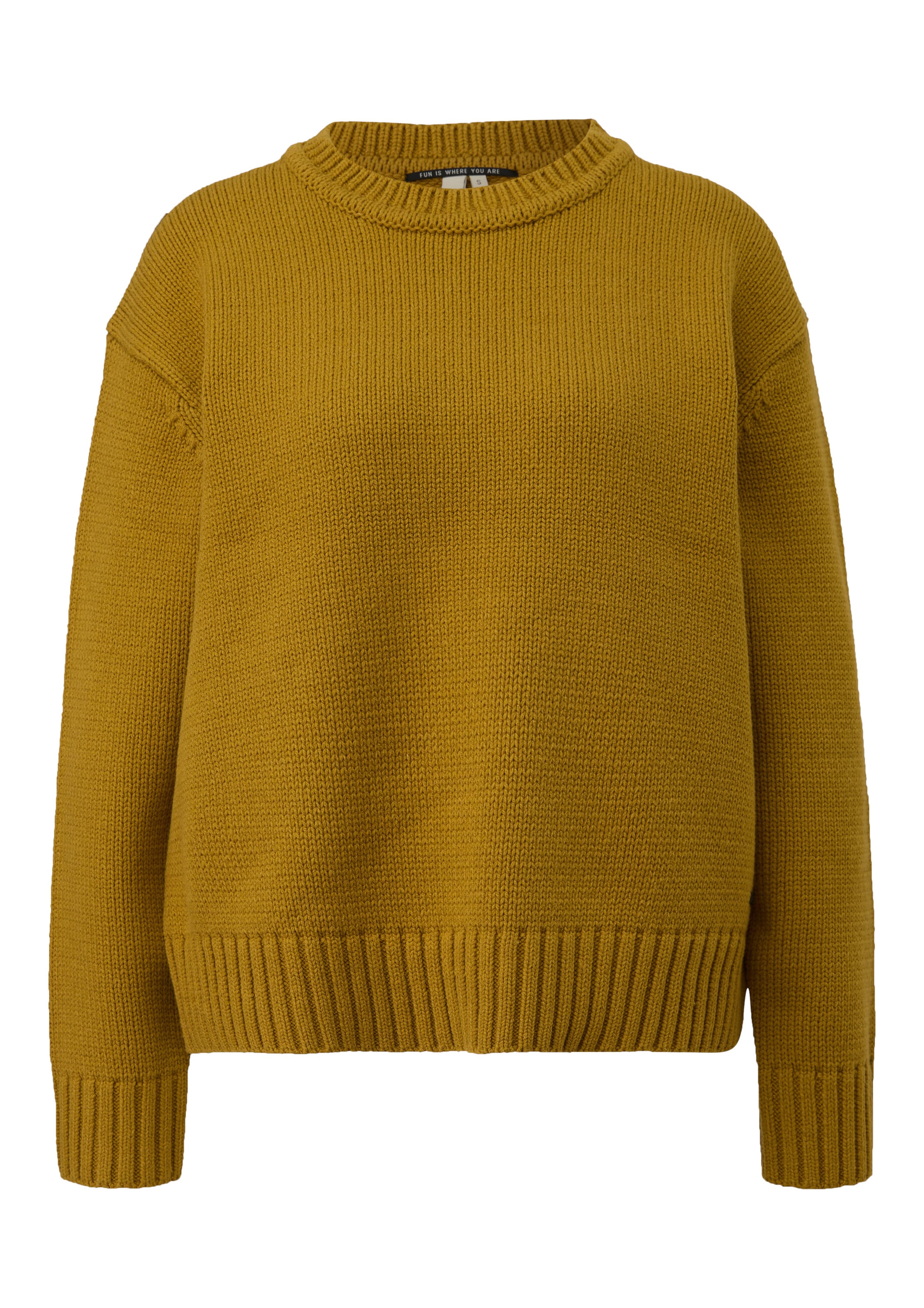 QS Pullover in Gelb: Vorderseite