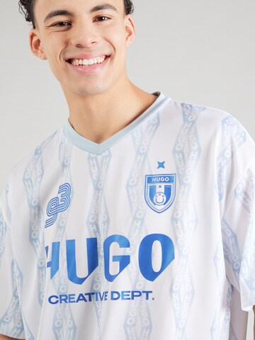 HUGO Tričko 'Notbal' - Biela