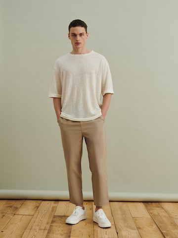 DAN FOX APPAREL Regular Hose 'Laurin' in Beige