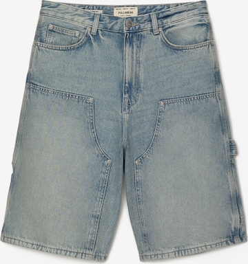 Pull&Bear Wide Leg Farkut värissä sininen: etupuoli