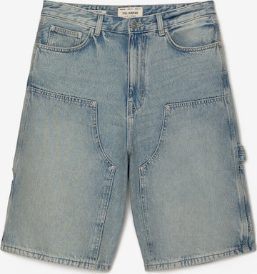 Pull&Bear Wide leg Jeans in Blue: front