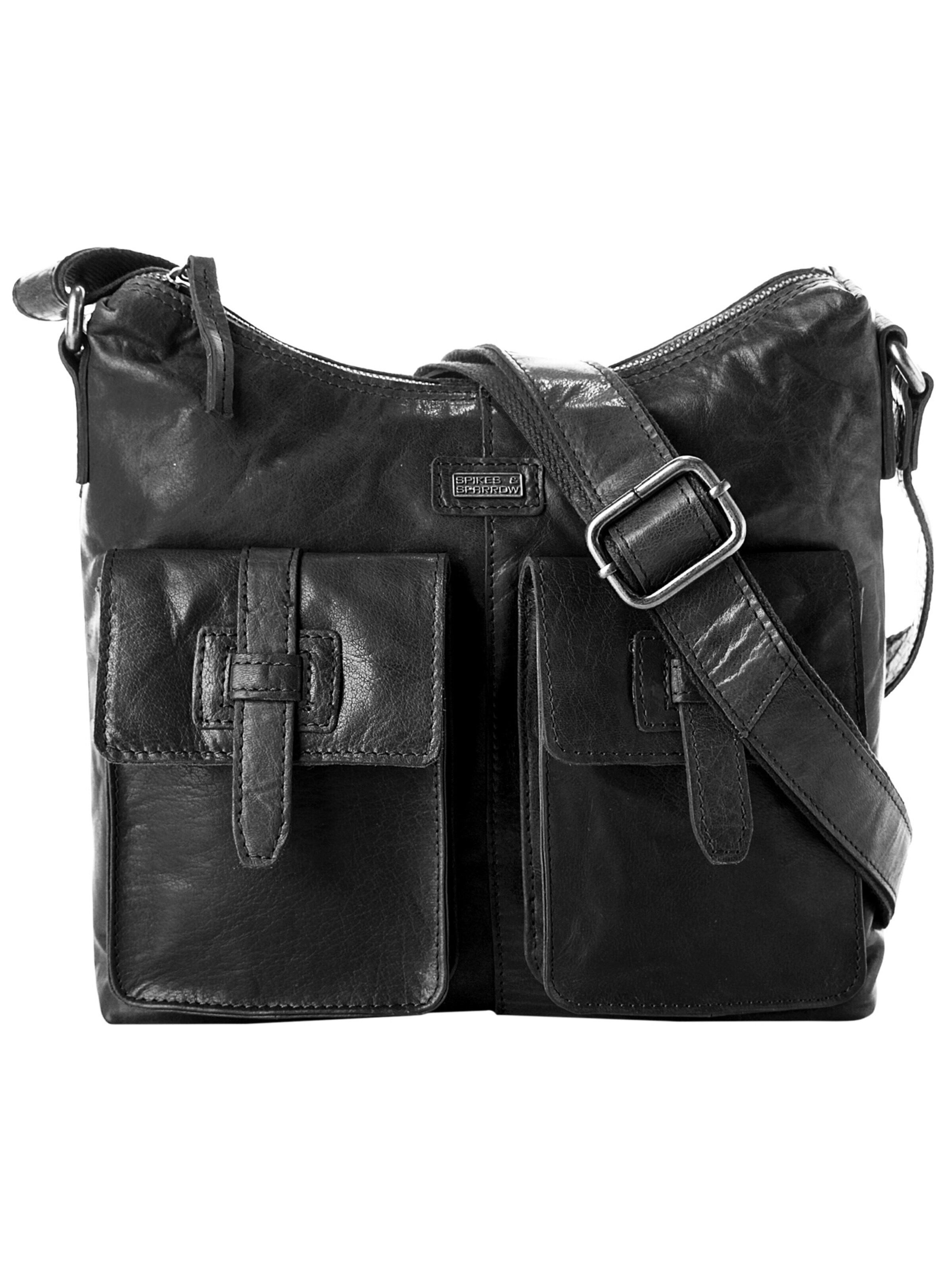 Spikes & Sparrow - Bolso de hombro en negro: frente