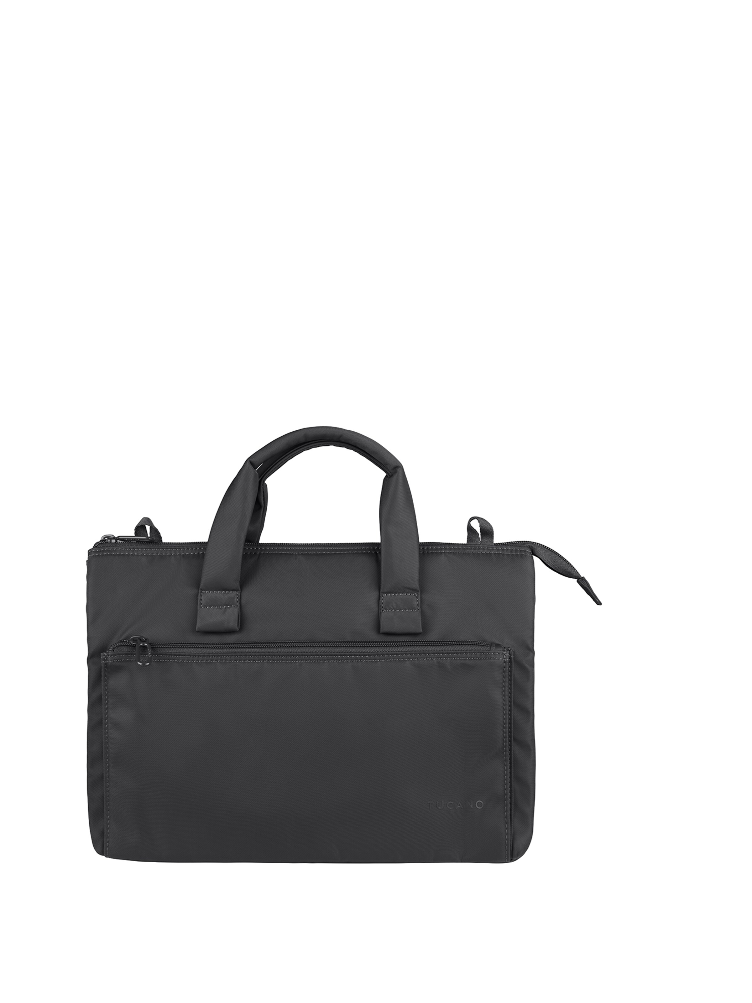 Borsa a mano 'Borsa a Mano Donna PET Riciclato - Chiusura Zip e Tasche' di TUCANO in nero: frontale