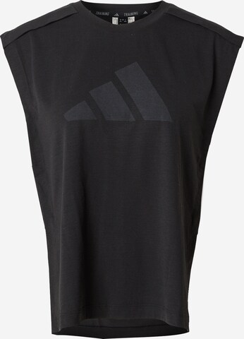 Sport top 'Power' de la ADIDAS PERFORMANCE pe negru: față