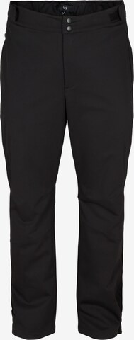 Regular Pantalon fonctionnel 'KALUKA' Zizzi en noir : devant