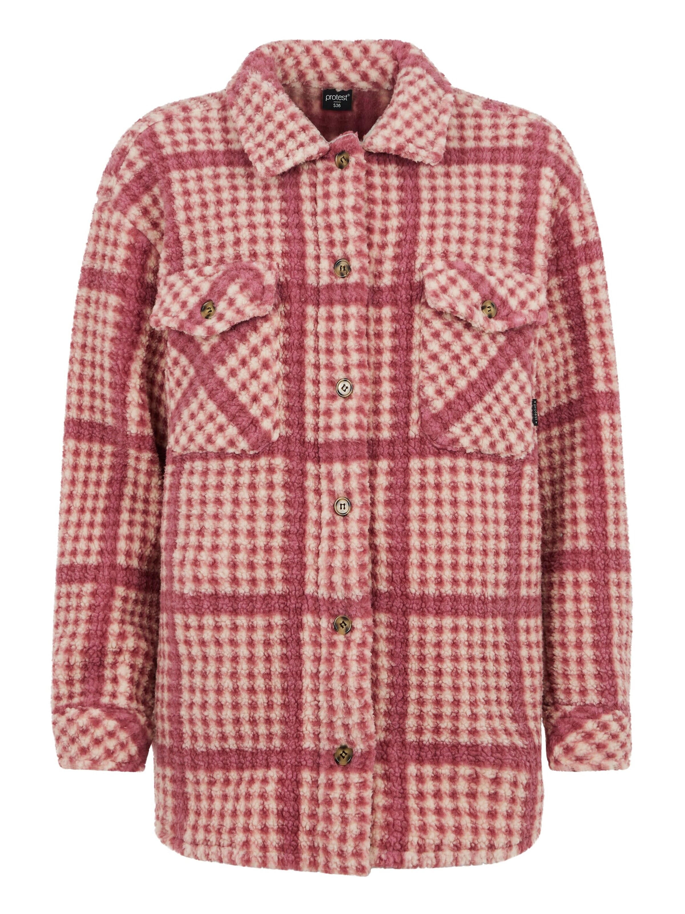 PROTEST Fleece jas 'PRTAKINO' in Roze: voorkant