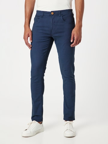 BLEND - Slimfit Pantalón chino en azul: frente