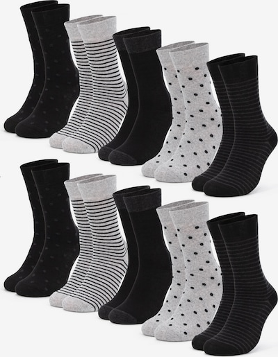 Occulto Socken 'Milka' in graumeliert / schwarz, Produktansicht