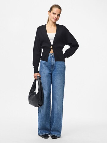 PIECES Knit cardigan 'PCNAVIS' in Black